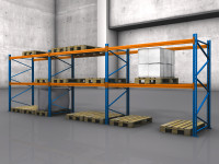 Nedcon Palettenregal Anlage 360 Palettenplätze Höhe 2.750 mm Fachlast 3000 kg Nedcon Palettenregal Anlage 360 Palettenplätze Höhe 2.750 mm Fachlast 3000 kg