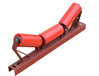 Tragrollen Oberbandstation 3-teilig rot Bandbreite 500 mm Tragrollen Oberbandstation 3-teilig rot Bandbreite 500 mm