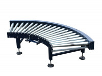 90° Rollenbahnkurve angetrieben Förderbreite 530 mm Kurvenrollenbahn Förderkurve 90° Rollenbahnkurve angetrieben Förderbreite 530 mm Kurvenrollenbahn Förderkurve