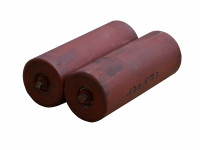 2x Tragrollen Rollenlänge 350 mm Ø135 mm Achslänge 375 mm rot 2x Tragrollen Rollenlänge 350 mm Ø135 mm Achslänge 375 mm rot