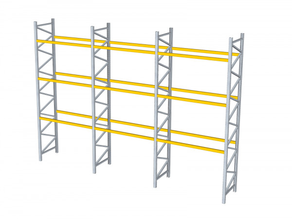 3 Felder Palettenregal Lagerregal Jungheinrich Typ S 100/30 