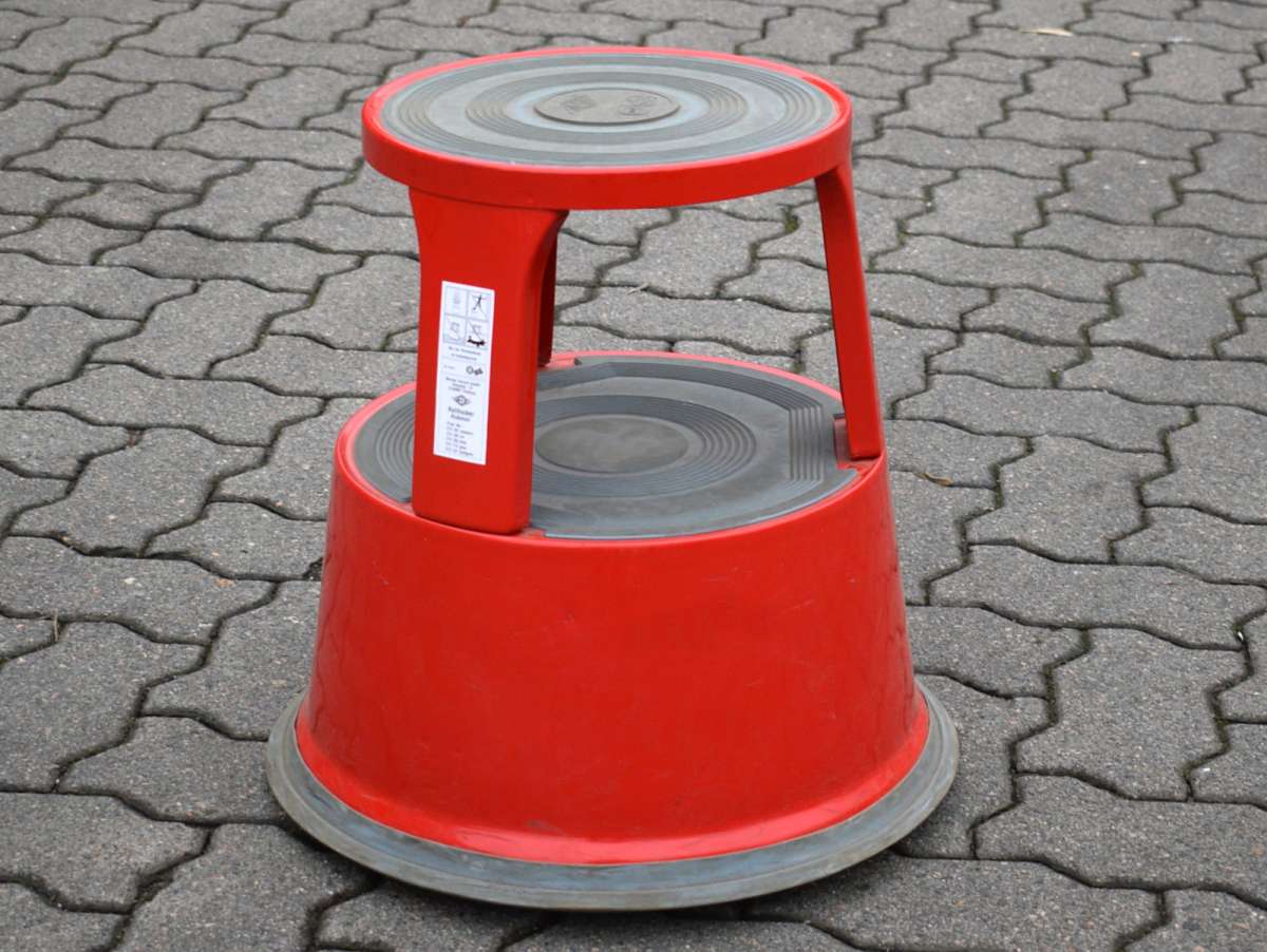 Tritthocker Elefantenfu 435 x 410 mm (BxH) Rollhocker Rolltritt Hocker