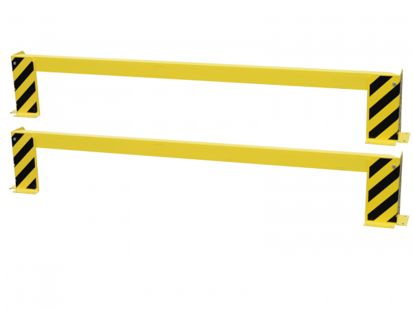Rammschutzbalken Stahl gelb lackiert Anfahrschutz Rammschutzelemente Doppelzeile