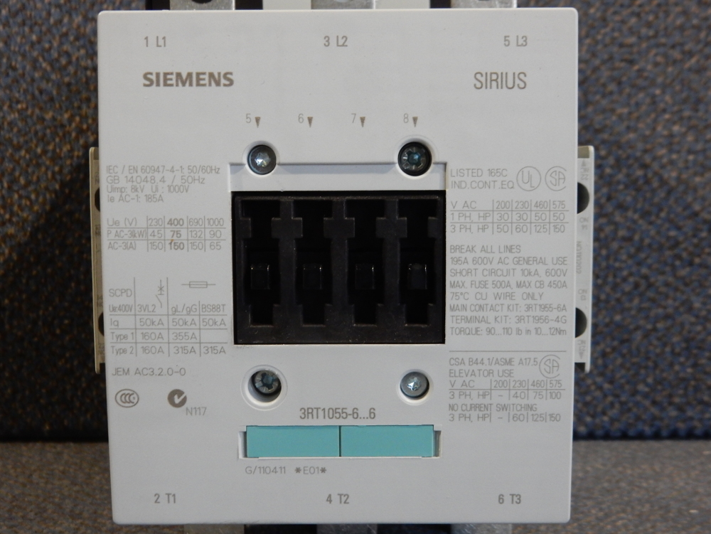 Siemens 3rt1055-6ap36/220 V Sirius leistungsschütz 3rt1 055-6ap36 e:01 