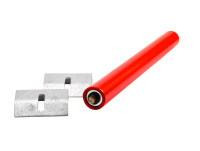 2x Untergurtrollenhalter B140 mm inkl. Förderbandrolle Ø 63,5 mm Länge 750 mm Halter Rollenhalter 2x Untergurtrollenhalter B140 mm inkl. Förderbandrolle Ø 63,5 mm Länge 750 mm Halter Rollenhalter