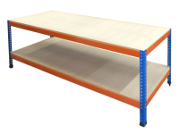 Rapid 1 Werkbank Spanplatten Arbeitstisch verstellbar 2 Ebenen Breite 2450 mm Rapid 1 Werkbank Spanplatten Arbeitstisch verstellbar 2 Ebenen Breite 2450 mm