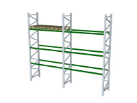 Palettenregal 2 Felder Schäfer PR600 H4400 LW2700 INP Traverse Schwerlastregal Palettenregal 2 Felder Schäfer PR600 H4400 LW2700 INP Traverse Schwerlastregal