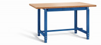 Otto Kind Werkbank 1524 x 1000 x 715-955 mm (BxTxH), Holzplatte, blau, Typ allrounder 110 m Otto Kind Werkbank 1524 x 1000 x 715-955 mm (BxTxH), Holzplatte, blau, Typ allrounder 110 m