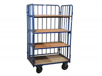 Kommissionierwagen 1.060x730x1.795 mm 3-seitig Gitter Rollwagen 4 Ebenen Etagenwagen Kommissionierwagen 1.060x730x1.795 mm 3-seitig Gitter Rollwagen 4 Ebenen Etagenwagen