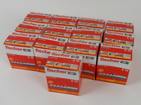 130x Fischer S16 Universaldübel Befestigungssystem Spreizdübel Nylondübel