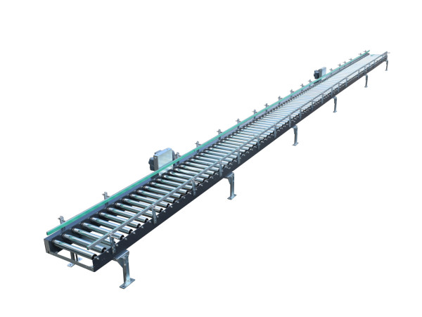 TRAPO AG Rollenförderer Rollenbahn angetrieben Länge 10.570 mm Förderstrecke Transportbahn