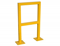 Stahlgeländer gelb lackiert Breite 600 mm Höhe 990 mm Absperrung  Stahlgeländer gelb lackiert Breite 600 mm Höhe 990 mm Absperrung
