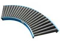 Blume K90 Rollenbahnkurve 90° Bahnbreite 660 mm Rollenkurvenförderer Blume K90 Rollenbahnkurve 90° Bahnbreite 660 mm Rollenkurvenförderer