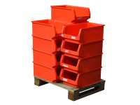 13x SSI Schäfer Sichtlagerkästen LF532 Kunststoffkiste 312x500x200 mm rot 13x SSI Schäfer Sichtlagerkästen LF532 Kunststoffkiste 312x500x200 mm rot