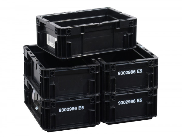 5er Set SSI Schäfer Eurobox 200x300x120 mm MF 3120 Kunststoffkiste 5,2 Liter Stapelbox