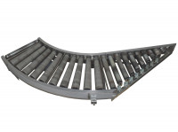 45° Kurve B400 Rollenförderer Rollenbahn Ausschleuser Förderbahn Zuführbahn 45° Kurve B400 Rollenförderer Rollenbahn Ausschleuser Förderbahn Zuführbahn