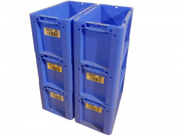 6x Eurostapelbehälter Bito XL 32221 Industriebox Lagerkasten blau Stapelbehälter