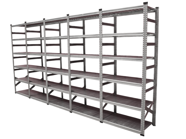 Metalsistem Stahlregal Länge 4.610 mm T500 Fachbodenregal Lagerregal