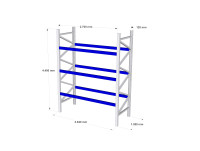 Schäfer PR600 Palettenregal Schwerlastregal 3 Ebenen Höhe 4400 mm Grundfeld Schäfer PR600 Palettenregal Schwerlastregal 3 Ebenen Höhe 4400 mm Grundfeld