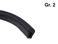 Siebschutzgummi schwarz Klemmprofil Fördertechnik Siebschutzgummi schwarz Klemmprofil Fördertechnik