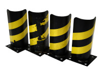 4x Anfahrschutz Eckschutz Stützenschutz Rammschutz inkl. 12 Bodenanker Rund 4x Anfahrschutz Eckschutz Stützenschutz Rammschutz inkl. 12 Bodenanker Rund