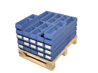 42x Bito RK4109 Regalkästen 115x395x90 mm (BxTxH) blau Querteiler 42x Bito RK4109 Regalkästen 115x395x90 mm (BxTxH) blau Querteiler