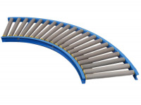 Rollenbahnkurve 90° RL 450 mm Schwerkraft-Förderbandkurve Kunststoffrollen Rollenbahnkurve 90° RL 450 mm Schwerkraft-Förderbandkurve Kunststoffrollen