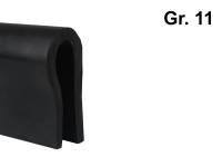 Siebschutzprofil Gr. 11 schwarz Kantenschutz 27x52x89/12 mm Klemmprofil Siebschutzprofil Gr. 11 schwarz Kantenschutz 27x52x89/12 mm Klemmprofil