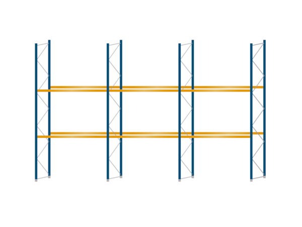 Jungheinrich Typ B Palettenregal Höhe 4.250 mm 2 Ebenen Lichte Weite 2.850 mm