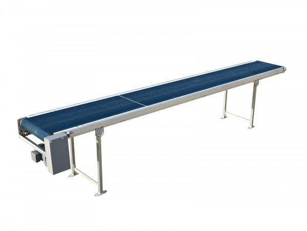 Förderband Länge 4100 mm B500 mm Transportband PVC-Glattgurt Flachgurtförderer