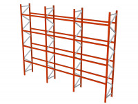 Drei Felder Ohra Palettenregal rot-orange Drei Felder Ohra Palettenregal rot-orange