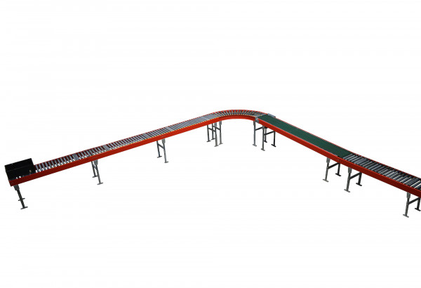 Overbeck Rollenbahn / Förderband angetrieben 6m angetrieben Schwerkraftrollenbahn 7m 