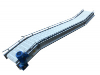 Steigförderband Kunststoff-Gliedgurt Förderbahn  Steigförderband Kunststoff-Gliedgurt Förderbahn