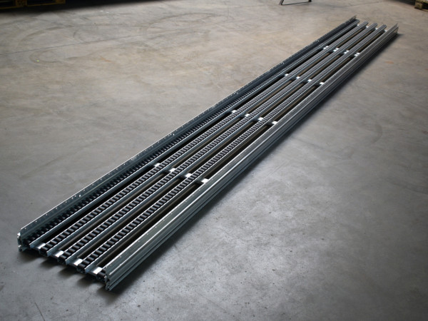 Röllchenteppich Röllchenleisten Länge 6000 mm Röllchenelement Rollenleisten Aluminium