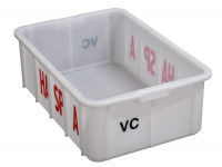 Vorratsbehälter 450x650x225 mm Kunststoffkiste weiß 50 l Stapelbox Lagerbehälter Vorratsbehälter 450x650x225 mm Kunststoffkiste weiß 50 l Stapelbox Lagerbehälter