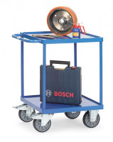 Fetra Tischwagen 2496W Stahlblech Wanne Ladefläche 600x600 mm mit 2 Böden Fetra Tischwagen 2496W Stahlblech Wanne Ladefläche 600x600 mm mit 2 Böden