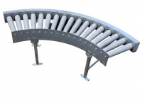 90° Förderkurve angetrieben Rollenbahnkurve B400 Kurvenförderer Kettenantrieb   90° Förderkurve angetrieben Rollenbahnkurve B400 Kurvenförderer Kettenantrieb