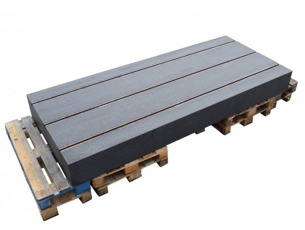 Kontrollplatte Granitplatte 2840 x 1200 x 280 mm (LxBxH) Messplatte m Schienen