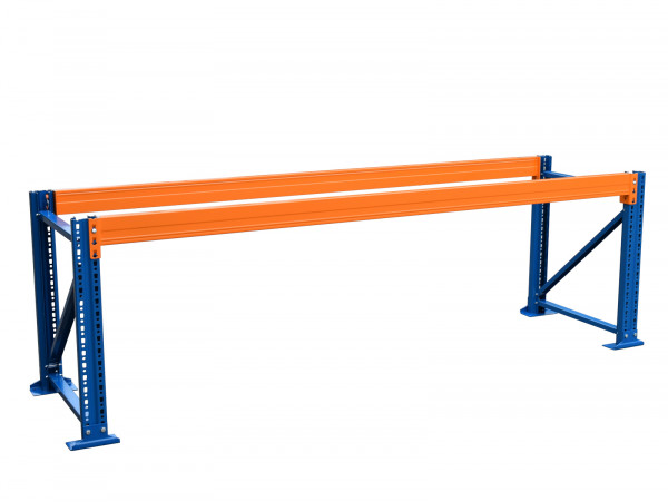 Untergestell Werkbank Stahl orange / blau lackiert stabiles Gestell Werktisch