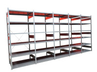 Meta Lagerregal Länge 5.350 mm Werkstattregal Fachbodenregal Kellerregal Stahlregal Stahl verzinkt Meta Lagerregal Länge 5.350 mm Werkstattregal Fachbodenregal Kellerregal Stahlregal Stahl verzinkt