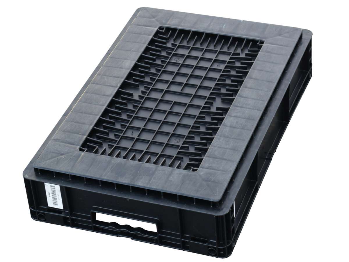 Drehstapelbehälter 400x300xH220mm geschl. grün Drehstapelbehälter 400x300xH220mm geschl. grün