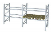 Palettenregal Rosss gebraucht Höhe 3360 mm Lichte Weite 2.700 mm 2 Ebenen Palettenregal Rosss gebraucht Höhe 3360 mm Lichte Weite 2.700 mm 2 Ebenen