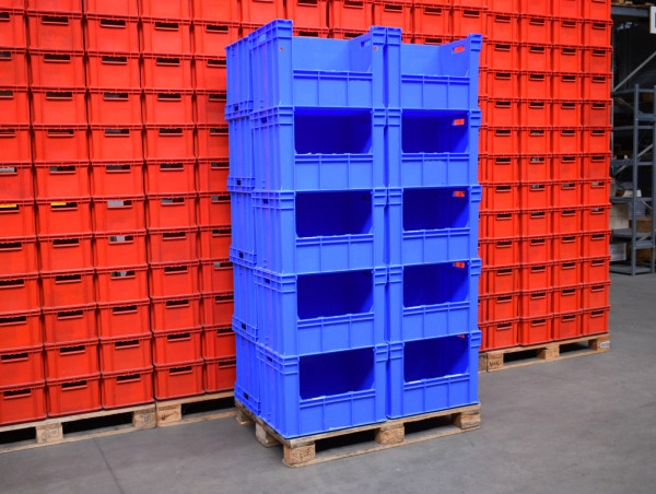 Bito Kunststoffkiste 605x295x415 mm Eurostapelbehaelter Lagerkiste Stapelbehaelter Kiste