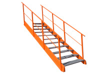 Stahltreppe Höhe 2.000 mm Stahlwangentreppe 11 Stufen verzinkt Treppe Industrietreppe Stahltreppe Höhe 2.000 mm Stahlwangentreppe 11 Stufen verzinkt Treppe Industrietreppe
