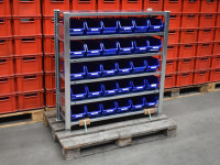 Schulte Fachbodenregal mit Lagerkisten L1060 mm Magazinregal Schulte Fachbodenregal mit Lagerkisten L1060 mm Magazinregal