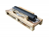 Vollgummitragrolle Rollenlänge 850 mm Förderbandrolle Ø 180 mm innengelagerte Welle Vollgummitragrolle Rollenlänge 850 mm Förderbandrolle Ø 180 mm innengelagerte Welle