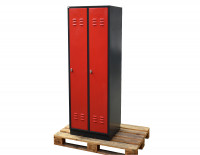 Garderobenschrank 2 Abteile 600x500x1775 Umkleidespind abschließbar Stahlspind Garderobenschrank 2 Abteile 600x500x1775 Umkleidespind abschließbar Stahlspind