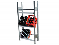 Schulte Kistenregal Stecksystem Stahl verz. 810x335x1.655 mm 6x Getränkekisten  Schulte Kistenregal Stecksystem Stahl verz. 810x335x1.655 mm 6x Getränkekisten