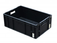 Stucki Eurobox Kunststoffkiste 600x400x220 mm Euro-Maß 43,5 l schwarz Stucki Eurobox Kunststoffkiste 600x400x220 mm Euro-Maß 43,5 l schwarz