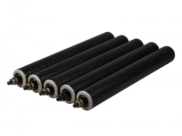 5x Tragrolle Ø 60 mm Rollenlänge 460 mm Achslänge 520 mm DDR Fabrikat